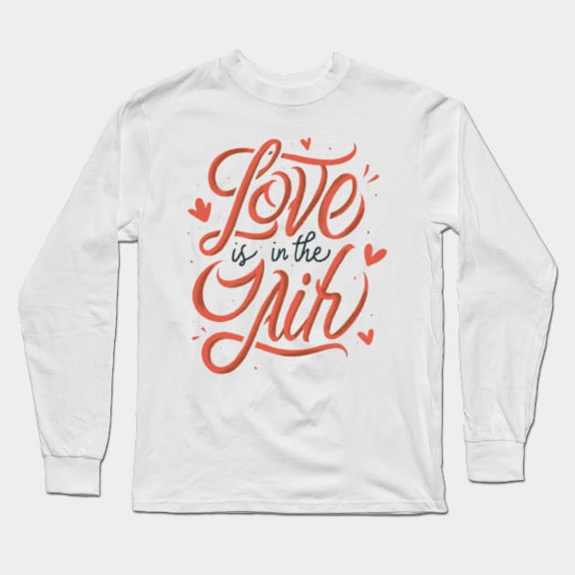 Love Is in the Air: Romantic T-Shirt Design Long Sleeve T-Shirt by Oasis Designs